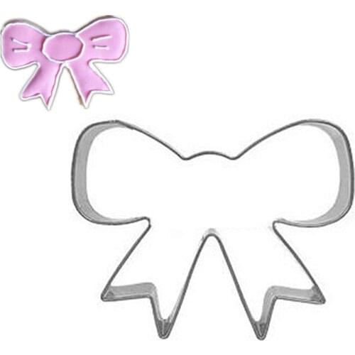 Bow Cookie Tools Cutter Mould Biscuit Press Icing Set Stamp Mold Stainless Steel Bakeware For Kitchen China Baking Fondant