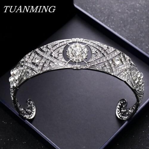 Exquisite Princess Crown Crystal Rhinestone Bride Tiara and Crown Wedding Headdress Bridal Hair Accessories