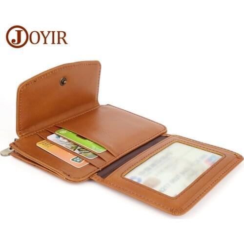JOYIR Women Wallet Genuine Leather Female Purse Mini Hasp Credit Card Holder RFID Short Wallets Slim Small Coin Purse Money Bag