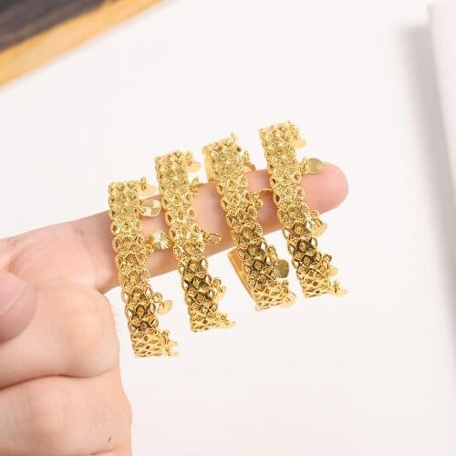 Small heart Bangle for Girls/Baby Gold Color Charm BraceletJewelry Child Party Gifts