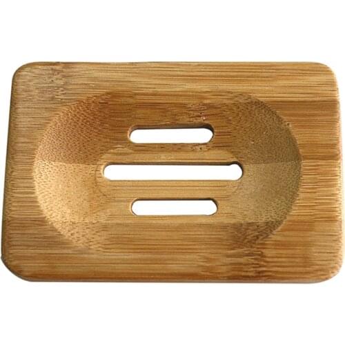Fashion Soap Tray Holder Natural Bamboo Wooden Soaps Dish Box Case Container Wash Shower Storage Stand Home Bathroom M56