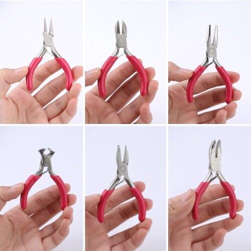 Professional DIY jewelry pliers set stainless steel jewelry tools round snout pliers long chain pliers for jewelry design DIY