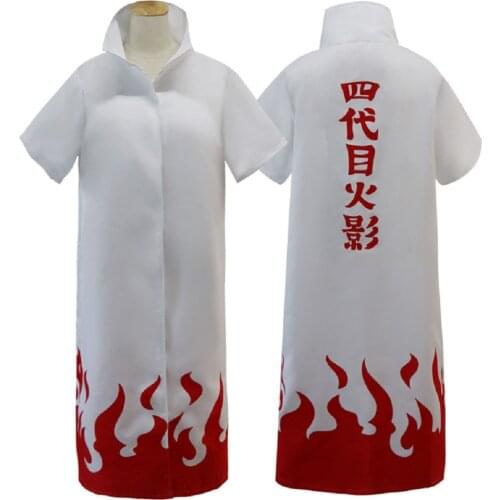 Shippuden Наруто Cosplay Cloak 4th Hokage Cloak Robe White Cape Dust Coat Unisex Fourth Hokage Namikaze Minato Uniform