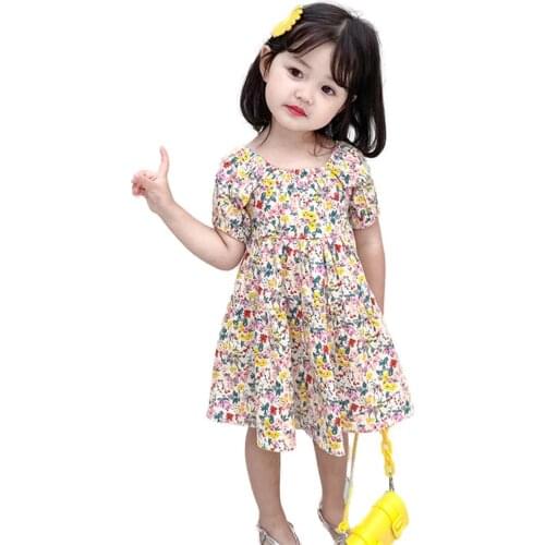 Girls Flower Dress Childrens New Baby Girl Dress Princess Dress Fashion Childrens Cotton Comfortable Childrens Free Shipping