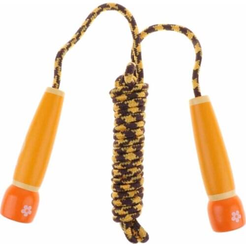 Adjustable Jump Rope with Wooden Handle Excise Fitness Toy and Fat Loss for Adults Children Outdoor Sports Toy