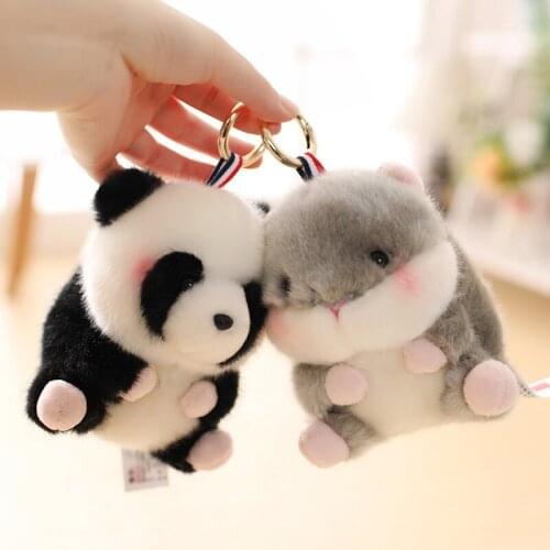 Lovely Stuffed Animal Doll Keychain Soft Panda Penguin Seal Plush Toys