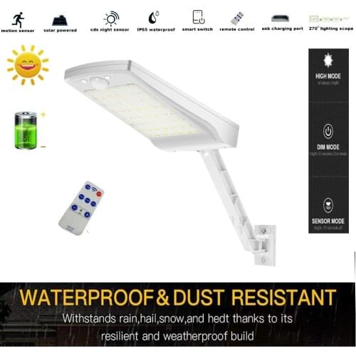 Solar led garden lights outdoor Security Wall 3 Mode Waterproof Bracket Street Garden rard PIR Motion Sensor Lamp