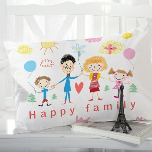 1pc Cartoon Pillow cover Pillow case Bedding For Kids Baby Children Pillowcase Pillowcovers decorative 50x75 50x70 50x80 Family