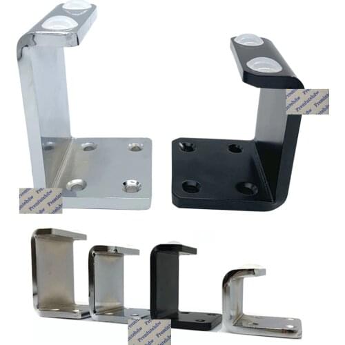 2Pcs/Lot Silver Matte Black Heavy Duty Steel TV Cabinet Sofa Cupboard Cabinet Furniture Bed Feet Leg C Design