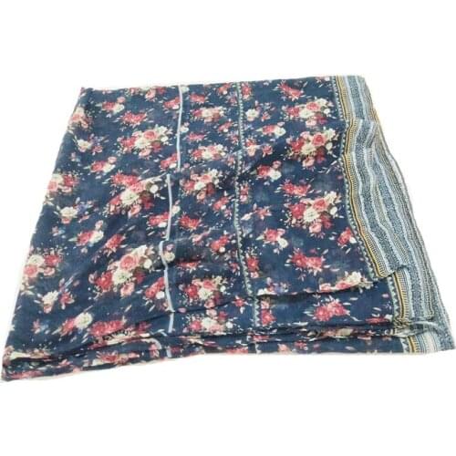 2021 Women Fashion Floral Printed Pattern Cotton Scarf Shawls Wraps Hijabs 10pcs/lot