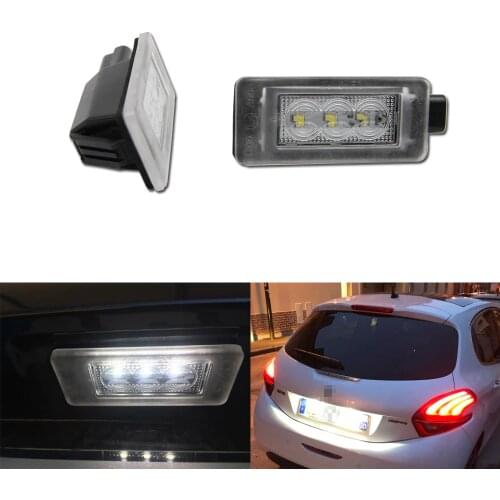 Canbus No Error LED License Number Plate Light For Peugeot 207 CC 308MK2 2008 208 For Citroen C5 OEM#:9682403680