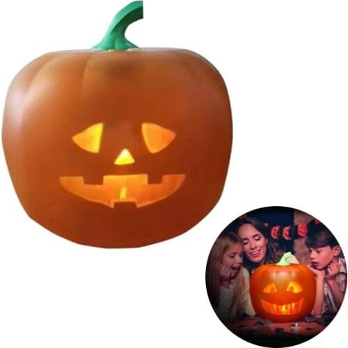 3 Models LED Flash Talking Animated Pumpkin Lantern Halloween Party Decoration Ornament Scary Projection Lamp Kids Singing Toys