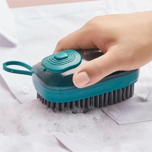 3PCS Multifunctional Cleaning Brush Portable Plastic Clothes Shoes Hydraulic Laundry Brush Cleaning Brush Kitchen Bathroom Tools