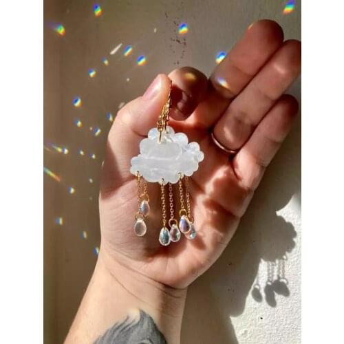 Handmade Acrylic Rain cloud Earrings