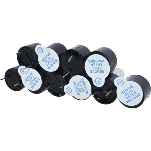 Big voice 5V Active Buzzer Magnetic Long Continous Beep Tone Alarm Ringer 12mm Active Piezo Buzzers Fit For Computers Printers