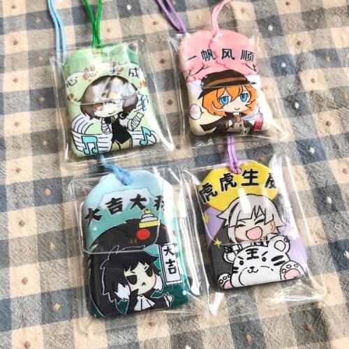 Anime Bungou Stray Dogs Dazai Osamu Nakahara Chuya Nakajima Atsushi OMaMoRi Pray Pendant Cosplay Good Luck Amulet Gift Mascot