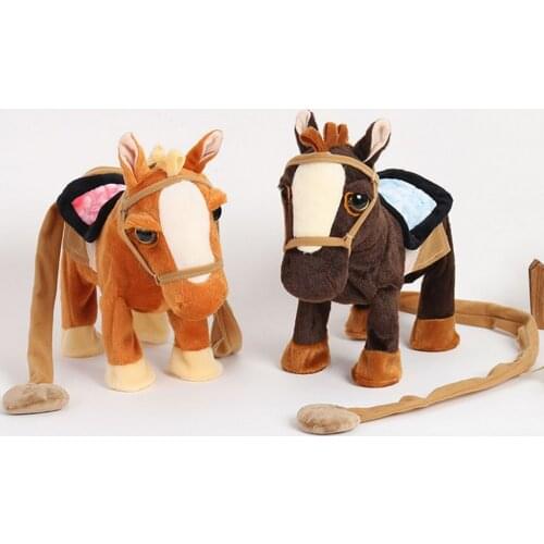Animated Plush Horse Walking Pet horse Musical Stuffed Animals, Children Plush Interactive Toy for kids game time, family days