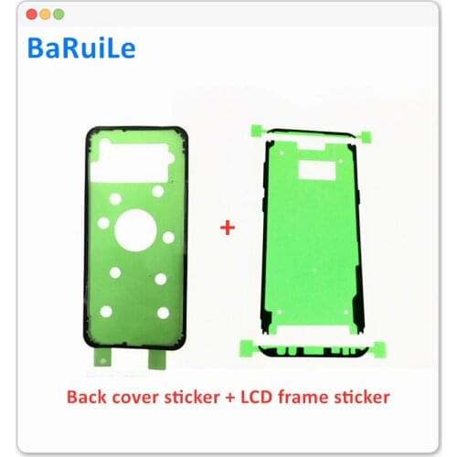 BaRuiLe 10sets LCD Frame Sticker + back Cover Sticker for Samsung Galaxy S6 S7 edge S8 S9 Plus Front Bezel Adhesive Glue Tape
