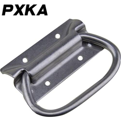 Free shipping thickened heavy duty stainless steel buckle box ring handle air box wooden box handle