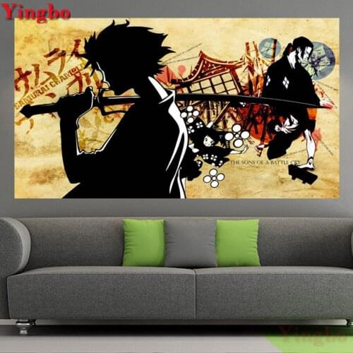 Large DIY Diamond Painting Cartoon japanese warrior Full Square/round drill Diamond Embroidery Cross Stitch diamond mosaic decor