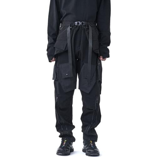 Men Pants Trousers Pupil Travel Functional Pants Multiple Pockets Ykk Zippers Techwear Ninjawear Darkwear Goth Streetwear