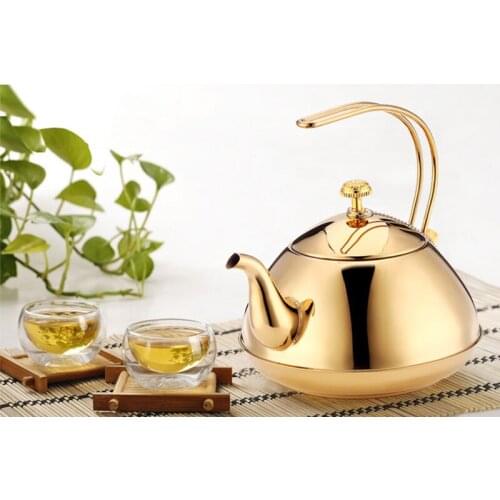 2020stainless Steel Tea Pot with Tea Strainer Teapot with Tea Infuser Teaware Set Infuser Teapot for Induction Cooker Applicable