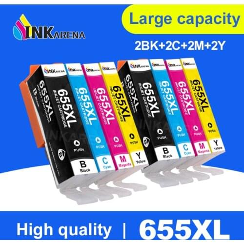 INKARENA Compatible Printer Ink Cartridges for HP 655 Ink Cartridge Deskjet Ink Advantage 3525 4615 4625 5525 6520 6525 Printer