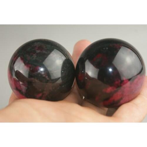 Pure manual Polish Good A pairs of natural jade health massage ball
