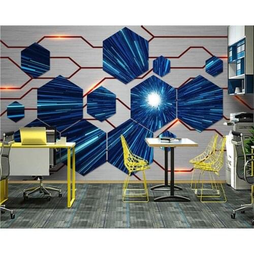 Beibehang Customized modern circuit board fashion internet cafe office front desk background personality wallpaper papier peint