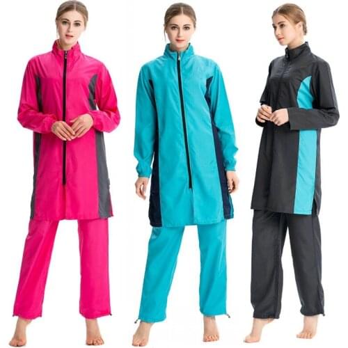 Muslim Swimwear Islamic Full Cover Modesty Plus Size Summer Beach Swim Wear Arab Women Beachwear Burkini Swimsuit