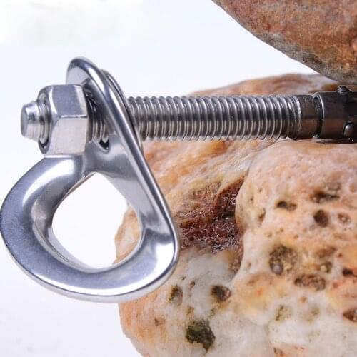 25KN Rock Climbing Piton Anchor Hanger Stainless Steel Fastening Bolt Fixed Point Expansion Screw Karabiner Rock Piton Nut