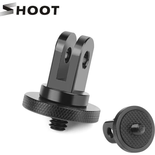 SHOOT Metal 1/4 Mini Tripod Adapter Mount for GoPro Hero 7 6 5 4 Session Xiaomi Yi 4K Sjcam Sj4000 Eken H9 Go Pro Hero Accessory