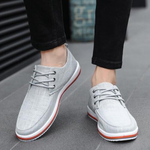 Mens Flats White Casual Shoes Fashion Lace-up Skateboard Shoes Male Walking Shoes Comfortable Lace Up Driving Shoes