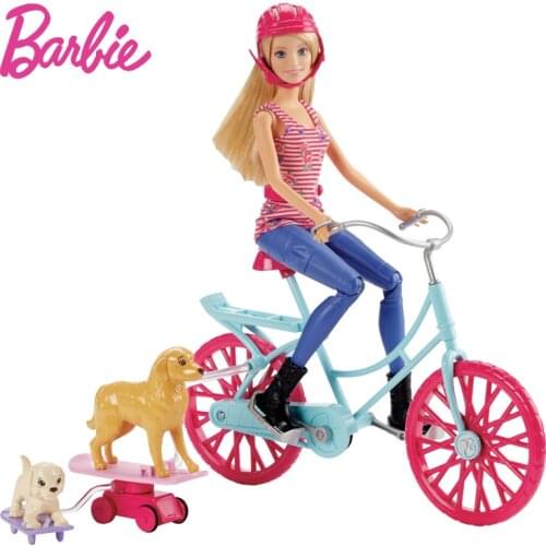 Barbie Feature Lead Pet & Doll Cycling Suit CLD94 Girls Christmas New Years Gift