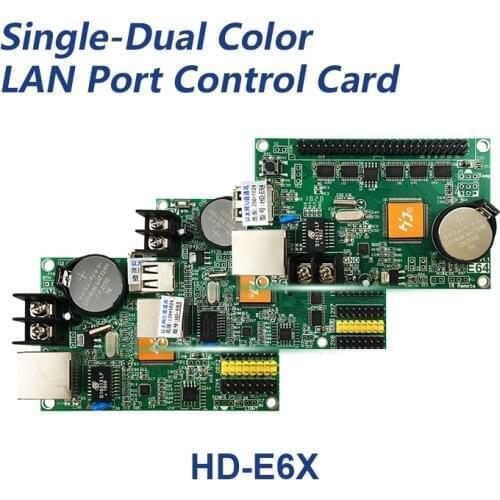 Async single & dual color control card Huidu E62 E63 E64 controller for Moscow LED adversting message board