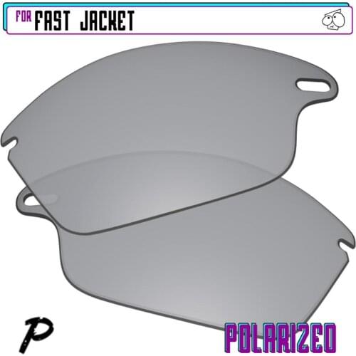 EZReplace Polarized Replacement Lenses for - Oakley Fast Jacket Sunglasses - Silver P