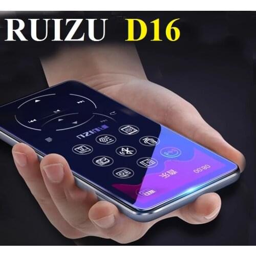 New Metal RUIZU D16 Portable Bluetooth MP3 Player 2.4 inch Screen 8gb/16gb HiFi Music Player Support FM,Recording,E-Book,Video