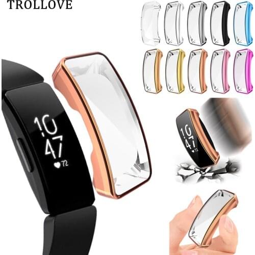 Transparent Cover for Fitbit Inspire HR Soft Clear TPU Screen Protector Case for Fitbit Inspire Smart Watch Band Accessories