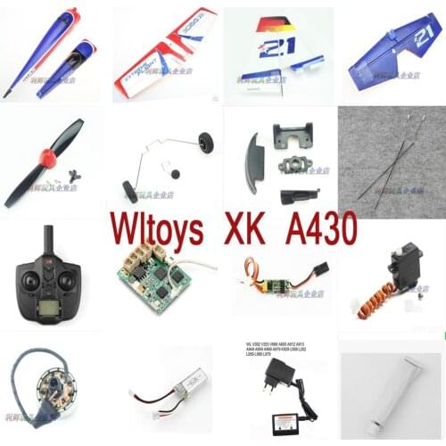 Wltoys XK A430 RC Airplane Spare parts main motor blades ESC body shell wing glue servo landing gear receiver remote controller