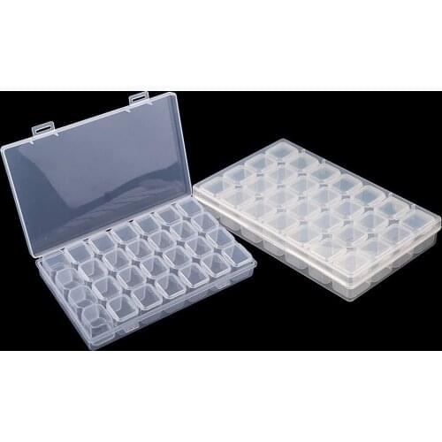 56/28 Grids 5D DIY Diamond Painting Drill Box Jewelry Box Rhinestone Embroidery Crystal Bead Organizer Storage Case Container