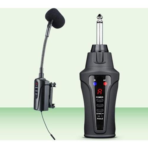 Violin Microphone System Clip-on Cardioid Receiver Musical Instruments Violin Plug-and-Play Mic Microphone for Size 4-4 Violins