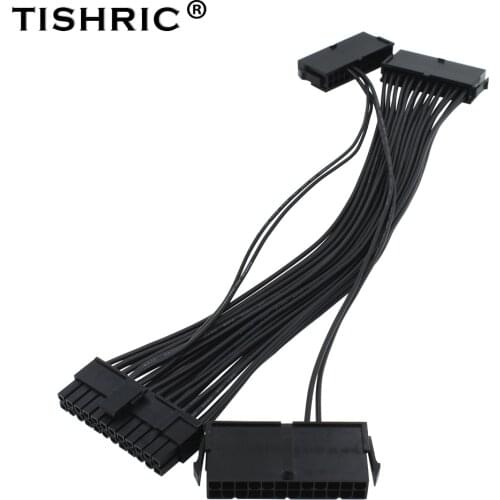 TISHRIC Three Dual PSU ATX 24Pin Power Supply Adapter Cable Sync Synchronous Starter ADD2PSU Riser For GPU Miner Mining