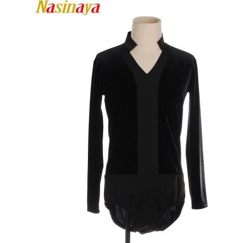 Nasinaya Boys Man Figure Skating Leotard Performance Clothing Tops Customized Competition Ice Skating Kids Gymnastics Velvet