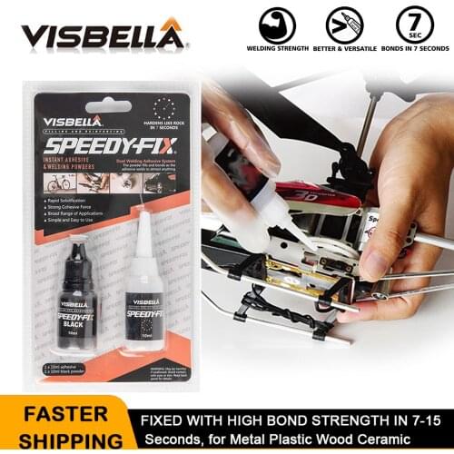 VISBELLA Welding Glue Super Glue Strong Liquid Powder 7 Seconds Speedy Fix Metal Plastic Wood Repair Universal Caulk Adhesive