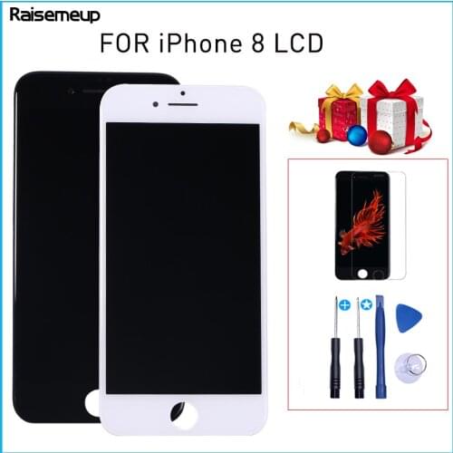 AAAAA LCD Screen For iPhone 8 Screen LCD Display Digitizer Touch Module Screens Replacement LCDS Tools+Tempered glass 2 Gifts
