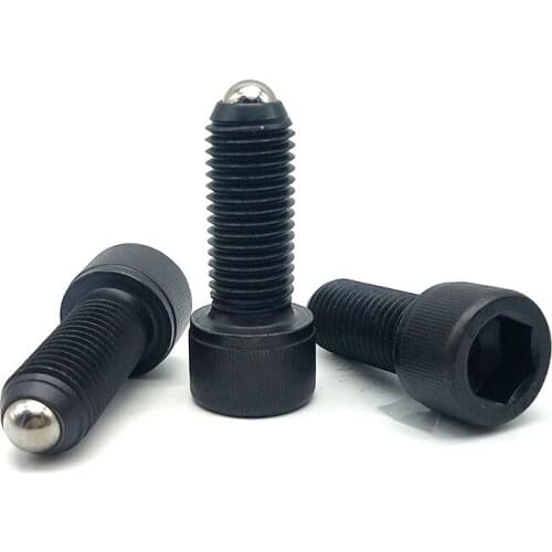 1pcs M16 Allen cylindrical head knurled bead positioning screw hex socket cup ball head spring plunger bolt 30mm-50mm long