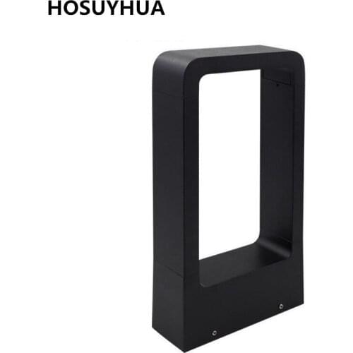 300mm/600mm LED Garden Lawn Lamp 12W Waterproof IP65 Pillar Lawn Light Outdoor Courtyard landscape Pathway light Black Shell