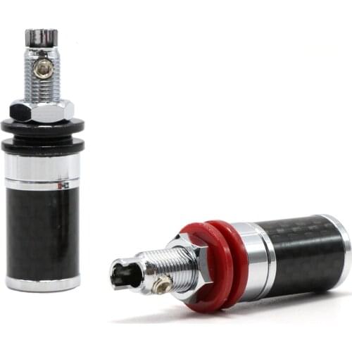 4Pcs/lots Rhodium Plated Carbon fiber Amplifier Speaker Terminal Binding Post,speaker socket，socket speakers,audio socket