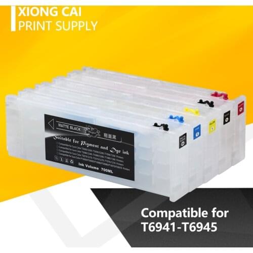5Colors/Set T6941-T6945 T6941 Refillable Ink Cartridge For Epson SureColor T3000 T3200 T5200 T7200 T3270 T5270 T7270 printers