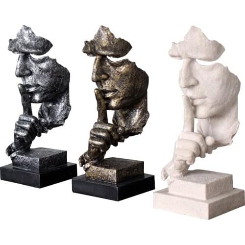 ABSTRAC THINKER CHARACTER SCULPTURE FOR HOME DECORATION FIGURINES RESIN CRAFTS VINTAGE ARTWORK OFFICE DESK DECOR MINIATURE MODEL